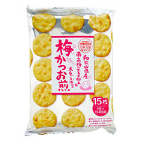 煎餅 せんべい 個包装 お配り菓子 成城石井 日本全国味めぐり　梅かつお煎　15枚入 1セット（1個×3）