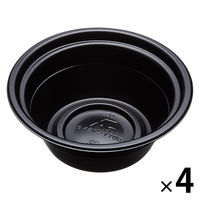 【在庫限り】リスパック テイク丼 570ml 本体 黒 1セット（200枚：50枚入×4袋）