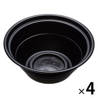 【在庫限り】リスパック テイク丼 800ml 本体 黒 1セット（200枚：50枚入×4袋）