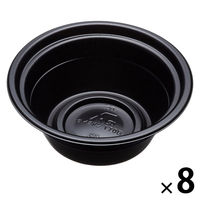 【在庫限り】リスパック テイク丼 570ml 本体 黒 1箱（400枚：50枚入×8袋）