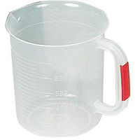 ケニス カラー取手付PPビーカー 1000mL 赤 31310983 1個（直送品）