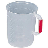 ケニス カラー取手付PPビーカー 3000mL 赤 31310989 1個（直送品）