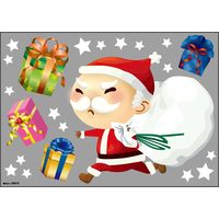 【販促・POP】P・O・Pプロダクツ ウィンドーシール 29019 MerryXmas サンタ W420×H297mm 1枚（取寄品）