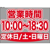 【販促・POP】P・O・Pプロダクツ ウィンドーシール 定休日/土・日曜