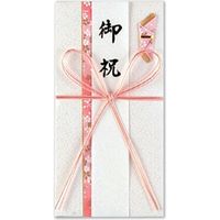 伊予結納センター 日本製　一般お祝用金封　花結び　花　ピンク V104-05 １セット（5枚：1枚×5）（直送品）