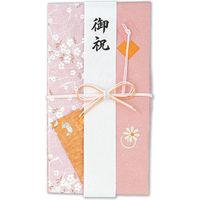 伊予結納センター 日本製　一般お祝用金封　花結び　花　ピンク V104-07 １セット（5枚：1枚×5）（直送品）