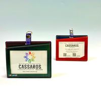 サニー カラーセパレートID・ICケース　[横型]　濃緑/濃赤 CASIDSY-102 1個（直送品）