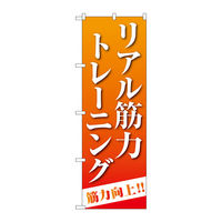 P・O・Pプロダクツ のぼり旗　リアル筋力トレーニング　オレンジ　Ｎｏ．ＧＮＢ―４６８７　Ｗ６００×Ｈ１８００097740 1枚（直送品）