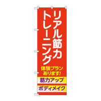 P・O・Pプロダクツ のぼり旗　リアル筋力トレーニング　体験　Ｎｏ．ＧＮＢ―４６８９　Ｗ６００×Ｈ１８００097742 1枚（直送品）