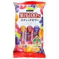 リボン １８本果汁１００％スティックゼリー  4903316614403 18ホン×12個（直送品）