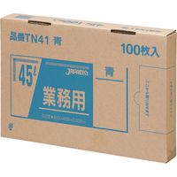 ジャパックス 業務用ポリ袋　45L100枚BOX　青　厚み0.025ｍｍ　 TN41 1箱（100枚）