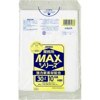 ジャパックス 業務用ポリ袋MAX　30L10枚　半透明　厚み0.015ｍｍ S-38 1冊（10枚）