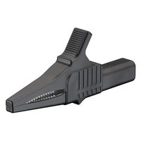 エスコ ワニ口クリップ (黒) EA707NC-81 1セット(10個)（直送品）