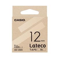 エスコ 12mm テープカートリッジ(半透明に黒文字) EA761DR-522 1セット(10個)（直送品）