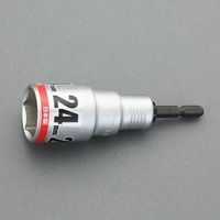 エスコ 19mm 電ドルソケット(耐久型) EA612AS-319 1セット(3個)（直送品）