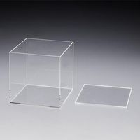 エスコ 200x200x200mm/3mm アクリルボックス EA440DP-200 1セット(2個)（直送品）