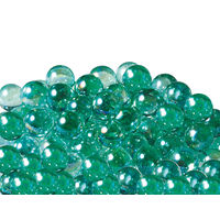 松野工業 日本製 ビー玉 ガラス玉 12.5mm オーロラカラーマーブルエメラルドグリーン O9043 1袋（600粒入）（直送品）