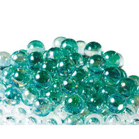 松野工業 日本製 ビー玉 ガラス玉 17mm オーロラカラーマーブルエメラルドグリーン O9046 1袋（260粒入）（直送品）