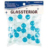 松野工業 日本製 ビー玉 ガラス玉 ミックスサイズ ニューカラーマーブルブルー PL1416 12袋（直送品）