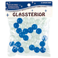 松野工業 日本製 ビー玉 ガラス玉 ミックスサイズ ニューカラーマーブルコバルト PL1417 12袋（直送品）