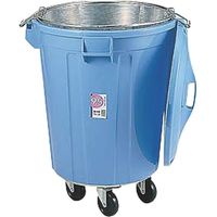 弁慶ペール(蓋付)とパンチングざるセット 75型 (ドーリー付) 345042 1組 本間冬治工業（直送品）