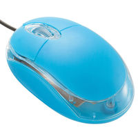 オーム電機 光学式マウス ブルー PC-SMCM01-A 01-3929 1個（直送品）