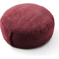 セルタン 丸型ビーズクッション L コーデュロイ 幅525×奥行510×高さ290mm ワインレッド A1191a-682RE 1台（直送品）