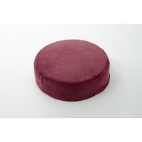 セルタン カバーリング 低反発ラウンドクッション コーデュロイ 幅480×奥行48×高さ160mm ワインレッド 1台（直送品）