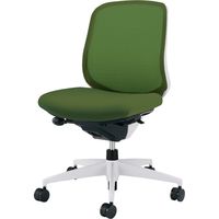 【組立設置込】コクヨ シロッコ ローバック 白脚 肘無 ナイロンキャスター 背座同色 ホワイトグレー×オリーブグリーン 1脚（直送品）