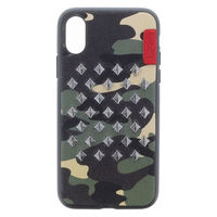 iPhone XS iPhone X ケース カバー シェルケース スマホケース ハンドメイドスタッズ Military（直送品）