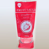 「業務用」 スジャータめいらく フルーツソースストロベリー 4902188037846 5本：500ML（直送品）
