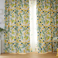 スミノエ デザインライフ セミオーダー カーテン ポポロ 2000×2150mm イエロー 1セット(2枚入)（直送品）