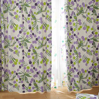 スミノエ デザインライフ セミオーダー カーテン ポポロ 2100×1300mm パープル 1セット(2枚入)（直送品）