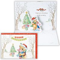 日本ホールマーク クリスマスカード 立体 ディズニー　プー　ハグ 674984 6枚（直送品）