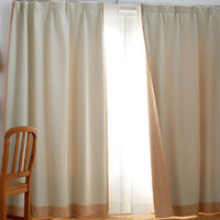 スミノエ デザインライフ セミオーダー カーテン チララ 1300×1950mm ベージュ 1セット(2枚入)（直送品）