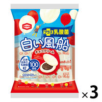 亀田製菓 白い風船チョコクリーム 18枚 1セット（3袋入）