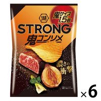 湖池屋 KOIKEYA STRONG ポテトチップス 鬼コンソメ 鬼サイズ1.5倍 6袋 スナック菓子 おつまみ