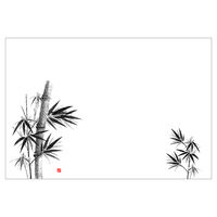ササガワ 紙製テーブルマット・ランチョンマット　尺3　竹 41-10485 1冊(100枚入)（取寄品）