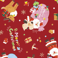 ササガワ クリスマス包装紙 ノエルギフト赤 全判 49-4072 1包（50枚袋入）（取寄品）