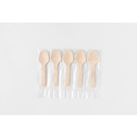 アサヒグリーン 木製スプーン85 透明5連袋 10055000 1箱(10000本)（直送品）