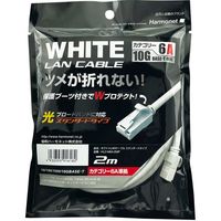 協和ハーモネット LANケーブル スタンダードタイプ 2m ホワイト HLC-N6A-2MP 1セット（5本）（直送品）