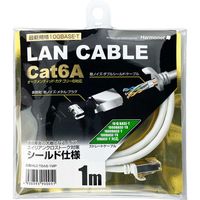 協和ハーモネット CAT6A対応シールドLANケーブル 1m ホワイト HLC-T6AS-1MP 1セット（5本）（直送品）