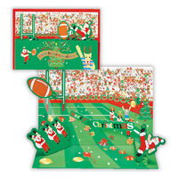 日本ホールマーク クリスマス立体カード アスリート ラグビー サンタ 765989 3個（直送品）