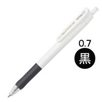 ゼブラ タプリ　ホールドクリップ　油性ボールペン　0.7mm　白（ホワイト） P-BN40-W 10本（直送品）