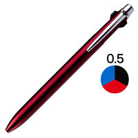 三菱鉛筆 ジェットストリームプライム３色　０．５ｍｍ　ダークボルドー軸 SXE3300005D65 1本（直送品）