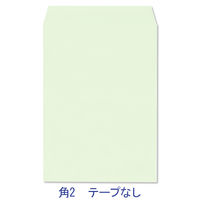 ハート 透けない封筒（グリーン）　　　角２　100枚 XEP490 10セット（直送品）