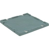 岐阜プラスチック工業 RISU パレットボックス蓋BJー1111Cロック付 グレー BJ-1111C GY 1枚 472-3010（直送品）