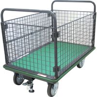トラスコ中山 TRUSCO ハイグレード運搬車 金網付 1200X750 ストッパー付き 507SEBNA 1台 699-4437（直送品）