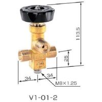 ヤマト産業 YAMATO ネックバルブ 真鍮製 V1ー01ー2 1個 430-5511（直送品）