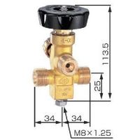 ヤマト産業 YAMATO ネックバルブ 真鍮製 V1ー06 パージバルブ付 1個 430-5997（直送品）